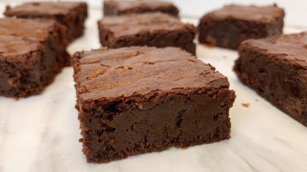 Brownies cut in squares