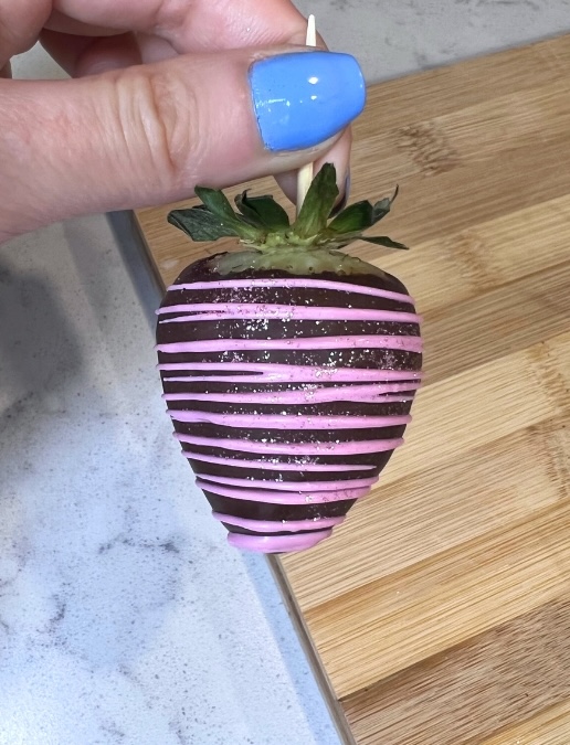 Chocolate covered strawberry pink