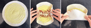 making chicken fajita wrap including filling and wrapping