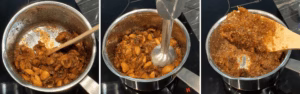 blending fig jam made with dried figs to make it smoother