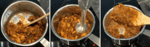 blending fig jam made with dried figs to make it smoother