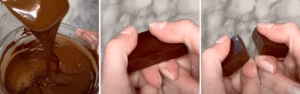 showing final result of tempered chocolate