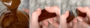 showing final result of tempered chocolate