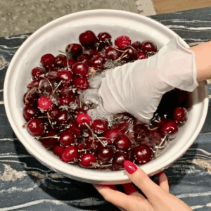 how to properly wash cherries