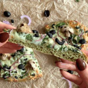 spinach pizza dough for halloween food ideas