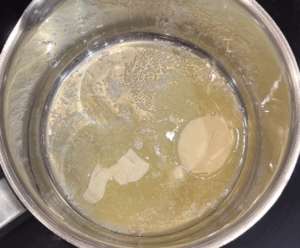 meltin butter in a pan to make bechamel