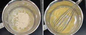 making roux to make bechamel sauce