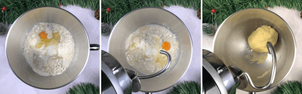 making cinnamon dough to make sugar cookie cinnamon rolls