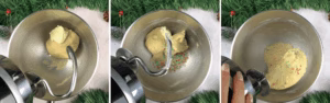 adding butter and sprinkles to dough to make sugar cookie cinnamon rolls