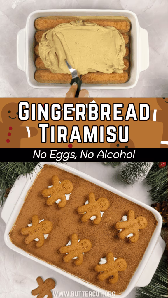 gingerbread tiramisu christmas dessert pin