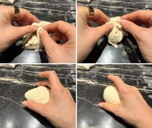 steps on how to shape a dough into equal balls