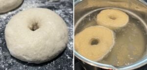 steps on giving bagels a honey bath